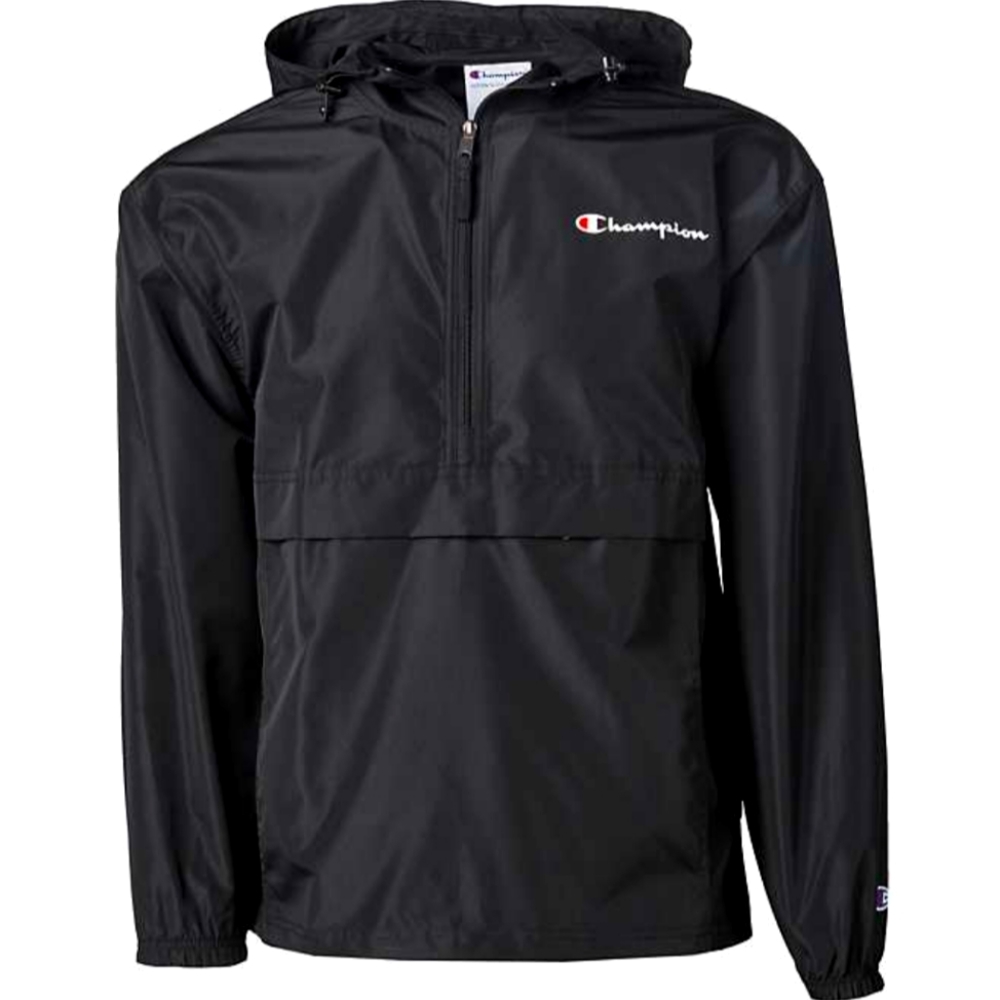 Unisex Champion Packable Jacket - Black- Small